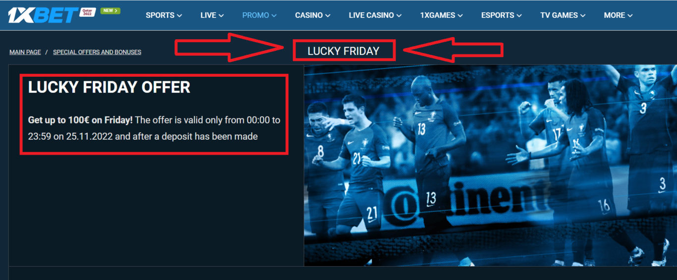 Friday 1xBet bonus for Ugandan players